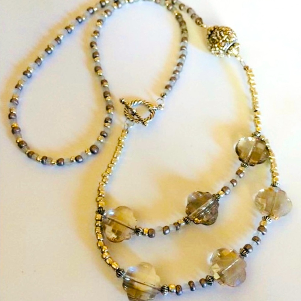 Two Tier Beaded Necklace
